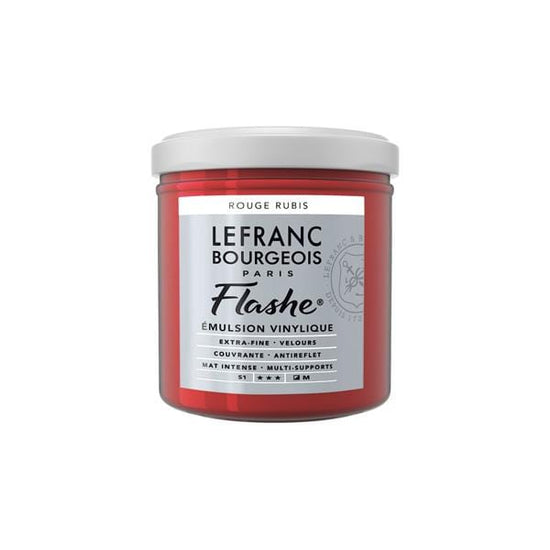 Load image into Gallery viewer, LEFRANC &amp;amp; BOURGEOISE FLASHE ACRYLIC RUBY RED Flashe Vinyl Emulsion Paint 125mL - Series 1
