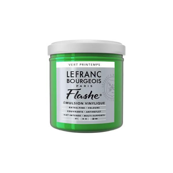 LEFRANC & BOURGEOISE FLASHE ACRYLIC SPRING GREEN Flashe Vinyl Emulsion Paint 125mL - Series 1