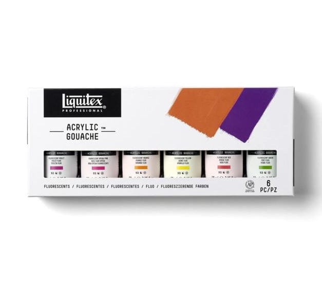 LIQUITEX ACRYLIC GOUACHE Liquitex - Acrylic Gouache Set - Fluorescents - 6 x 59mL - Item #3699324