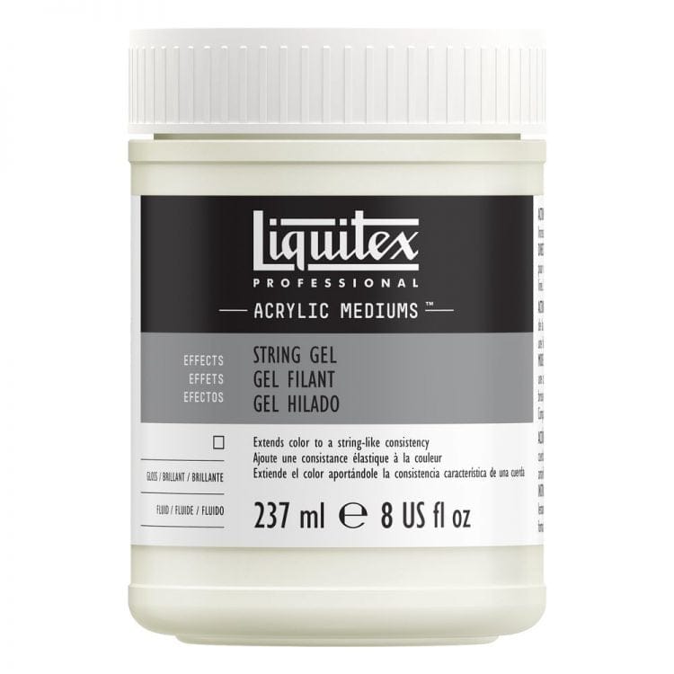 Liquitex Acrylic Medium Liquitex - Texture Gel Medium - String Gel - 237mL Jar - Item #9108