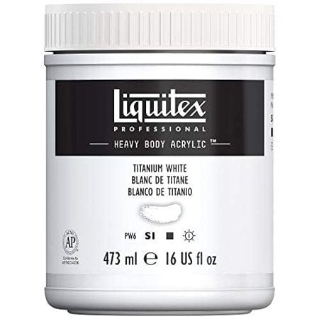LIQUITEX ACRYLIC PAINT Liquitex - Heavy Body Acrylic Paint - 473mL Jar - Titanium White - Item #4412432