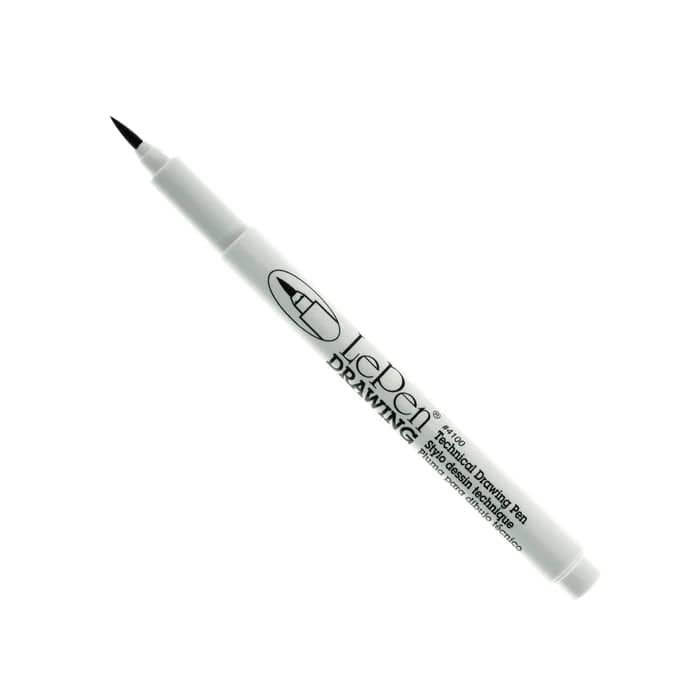 MARVY BRUSH PEN LePen - Technical Drawing Pen - Black Brush Tip - Item #4100-brush