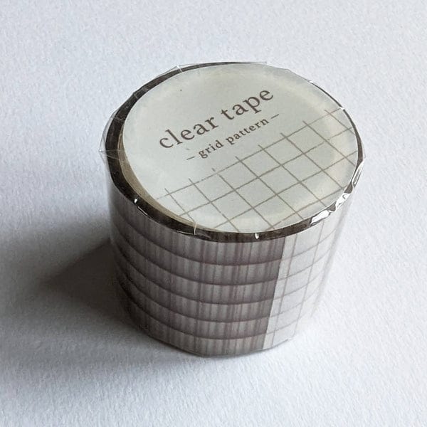 Mind Wave Tape Roll Mind Wave - Clear Washi Tape - 30mm x 3m Roll - Grid Pattern - Item #95191