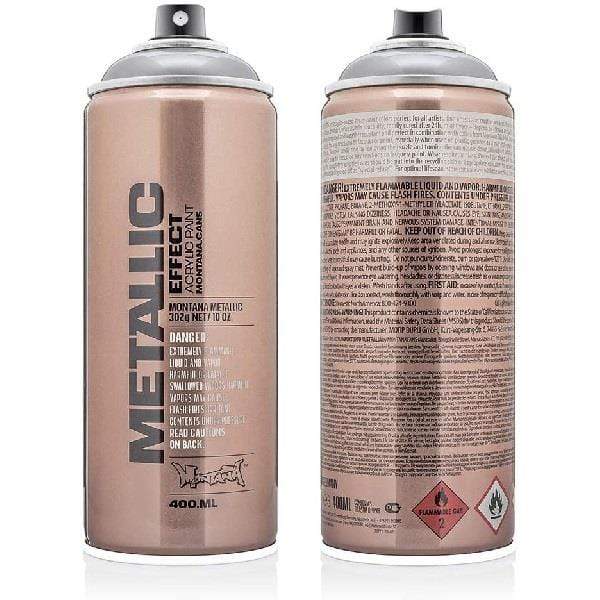 Montana - Spray Paint - 400mL Can - Metallic Silver - Item #MXE-MC7010