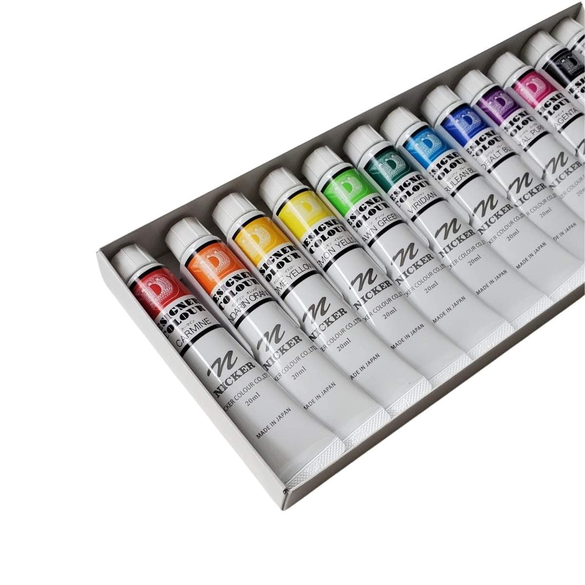 Nicker Colour GOUACHE SET Nicker - Designers Colour Gouache - Set of 12 Colours - 20mL Tubes - Item #DC20ML12