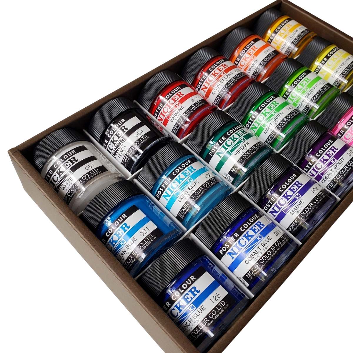 Nicker - Poster Colours - Set of 18 Colours - 40mL Jars | Gwartzman's ...