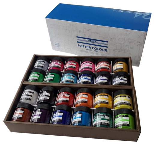 Nicker - Poster Colours - Set of 24 Colours - 40mL Jars 
