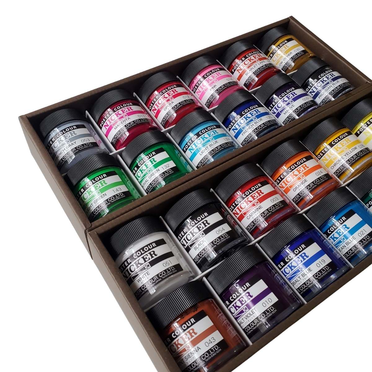 Nicker - Poster Colours - Set of 24 Colours - 40mL Jars - Item