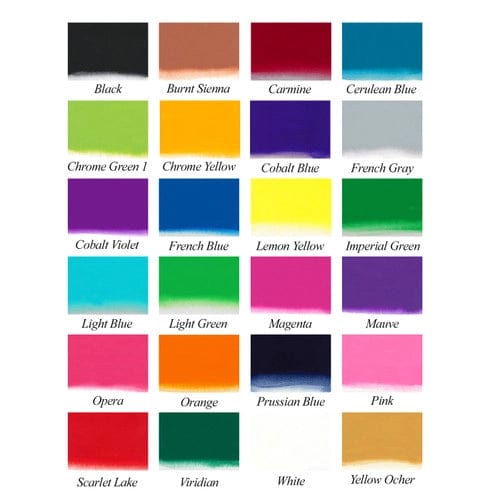 Nicker Colour Poster Paint Nicker - Poster Colours - Set of 24 Colours - 40mL Jars - Item #PC40ML24N