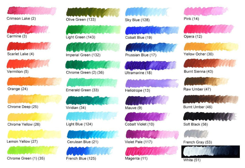 Nicker Colour Poster Paint Nicker - Poster Colours - Set of 36 Colours - 20mL Tubes - Item #PT20ML36