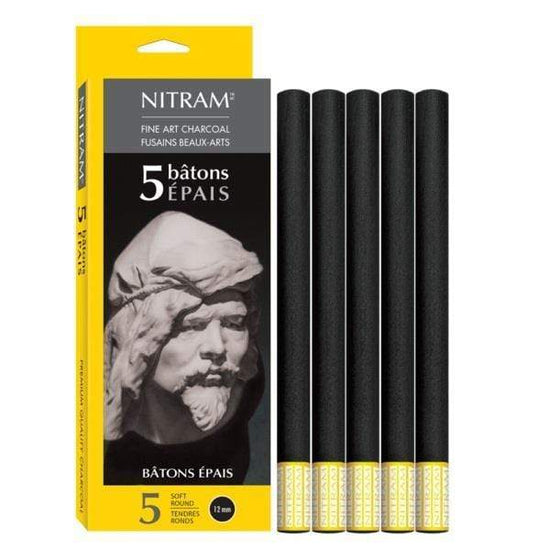 NITRAM BATONS EPAIS Nitram Batons Epais Charcoal Soft 12mm