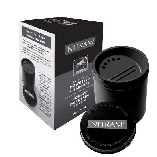 NITRAM POWDERED CHARCOAL Nitram - Powdered Charcoal Tin - Extra Fine - 175g - item# 700336