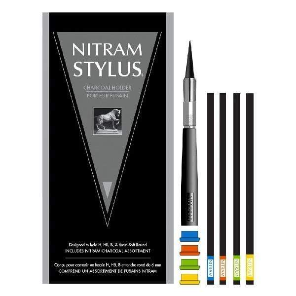 NITRAM STYLUS Nitram - Stylus - Charcoal Holder - Holds H, HB, B, & 6MM - item# 700334