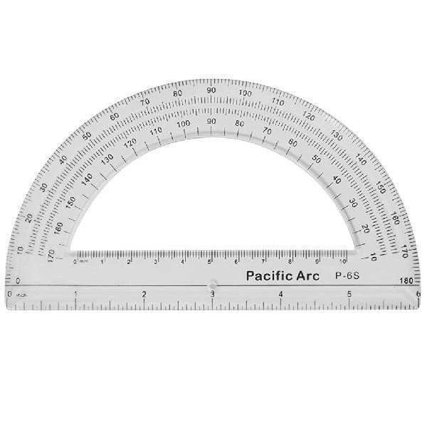 PACIFIC ARC PROTRACTOR Pacific Arc - Protractor - 6" - 180 degrees