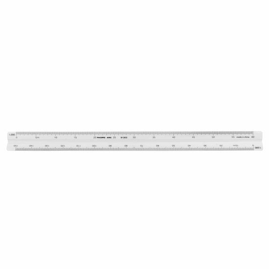 PACIFIC ARC Scale Ruler Pacific Arc - Tri-Scale Ruler - Architech Style - 30cm Metric - Scholastic - Item #91303