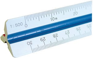 PACIFIC ARC Scale Ruler Pacific Arc - Tri-Scale Ruler - Architect Style - 30cm Metric - Professional - Item #95303