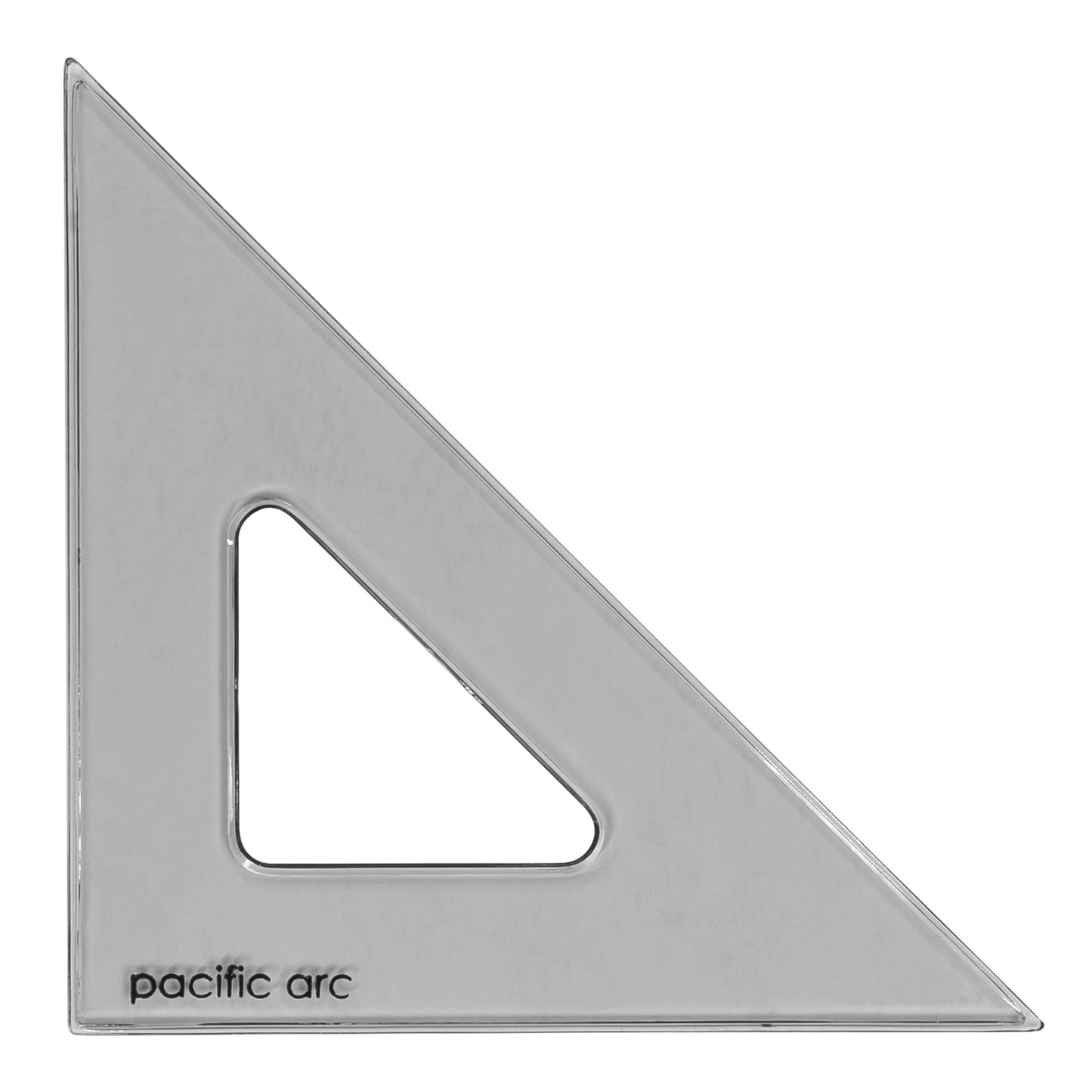 PACIFIC ARC Set Square Pacific Arc - Smoke-Tint Acrylic Triangle - 10"/25.4cm - 45/90 Degrees - Item #STS450-10