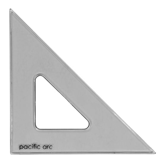 PACIFIC ARC Set Square Pacific Arc - Smoke-Tint Acrylic Triangle - 10"/25.4cm - 45/90 Degrees - Item #STS450-10