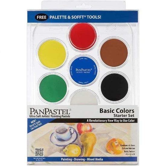 PANPASTEL PASTEL SET Pan Pastel - Set of 7 Colours - Palette & Tools Included - Starter Kit - Basic Colours