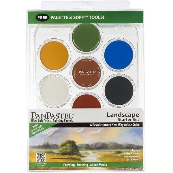 PANPASTEL PASTEL SET Pan Pastel - Set of 7 Colours - Palette & Tools Included - Starter Kit - Landscape