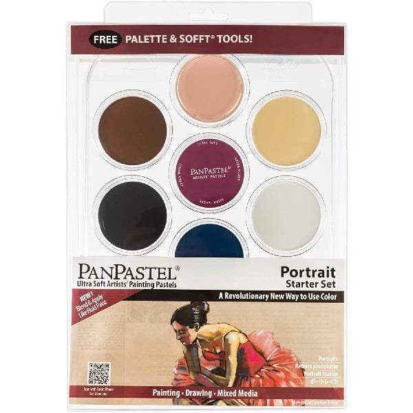 PANPASTEL PASTEL SET Pan Pastel - Set of 7 Colours - Palette & Tools Included - Starter Kit - Portrait