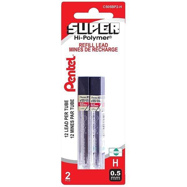 PENTEL 0.5MM LEADS H Pentel 0.5mm Leads 2x12 Pack