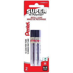 PENTEL 0.5MM LEADS H Pentel 0.5mm Leads 2x12 Pack