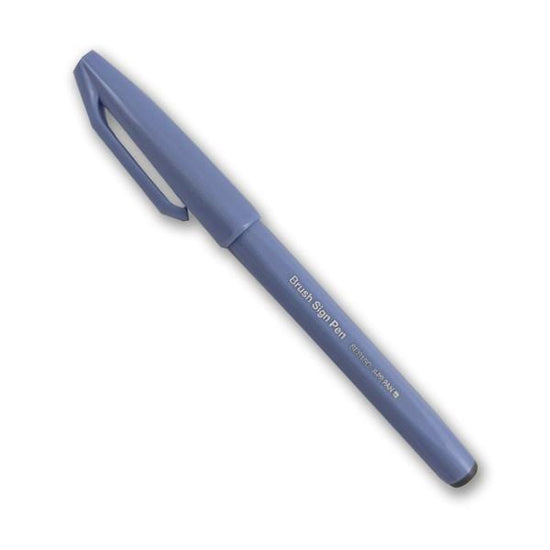 PENTEL BRUSH SIGN PEN Pentel Brush Sign Pen Grey Blue