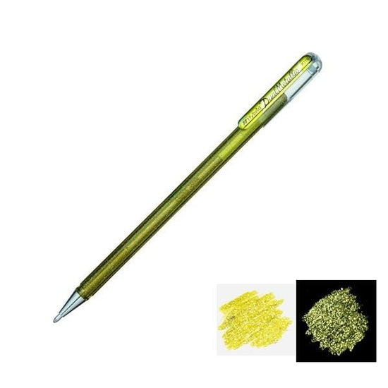 Load image into Gallery viewer, PENTEL HYBRID DUAL METAL GOLD Pentel Hybrid Dual Metallic Ball Point Pen 1.0mm
