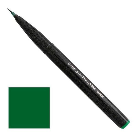 PENTEL SIGN PEN GREEN ARTIST Brush Sign Pen