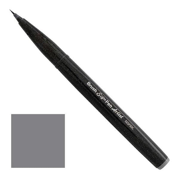 Load image into Gallery viewer, PENTEL SIGN PEN GREY ARTIST Brush Sign Pen
