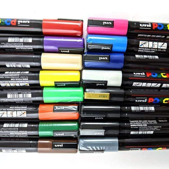 Uni POSCA Paint Markers, Basic Set of 16, Medium - The Art Store