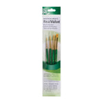 Princeton Artist Brush Co. Synthetic Brush Princeton - Real Value - Gold Taklon Brush Set - 4 Pack - Item #9115