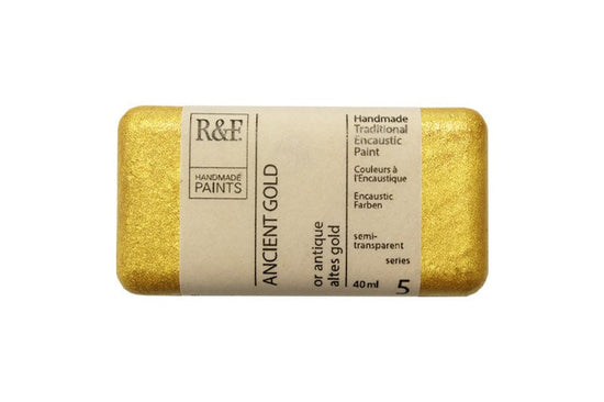Load image into Gallery viewer, R&amp;amp;F Encaustics Ancient Gold R&amp;amp;F - Encaustic Paints - 40mL Cakes - Series 5
