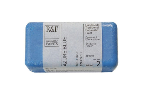 R&F Encaustics Azure Blue R&F - Encaustic Paints - 40mL Cakes - Series 2