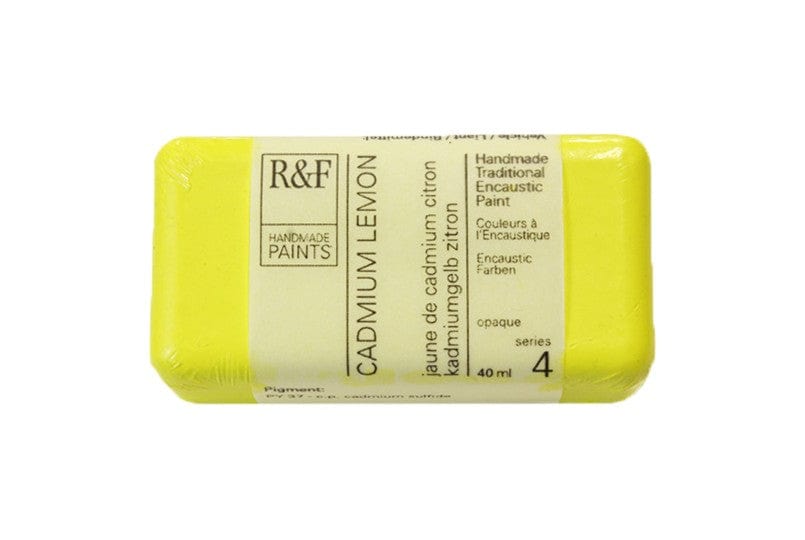 R&F Encaustics Cadmium Lemon R&F - Encaustic Paints - 40mL Cakes - Series 4
