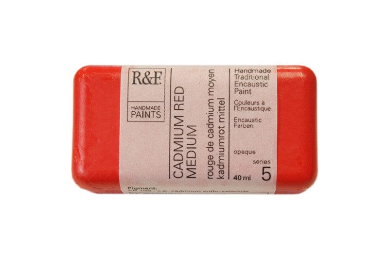 Load image into Gallery viewer, R&amp;amp;F Encaustics Cadmium Red Medium R&amp;amp;F - Encaustic Paints - 40mL Cakes - Series 5
