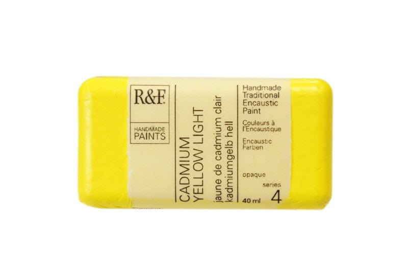 R&F Encaustics Cadmium Yellow Light R&F - Encaustic Paints - 40mL Cakes - Series 4