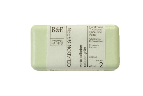 R&F Encaustics Celadon Green R&F - Encaustic Paints - 40mL Cakes - Series 2