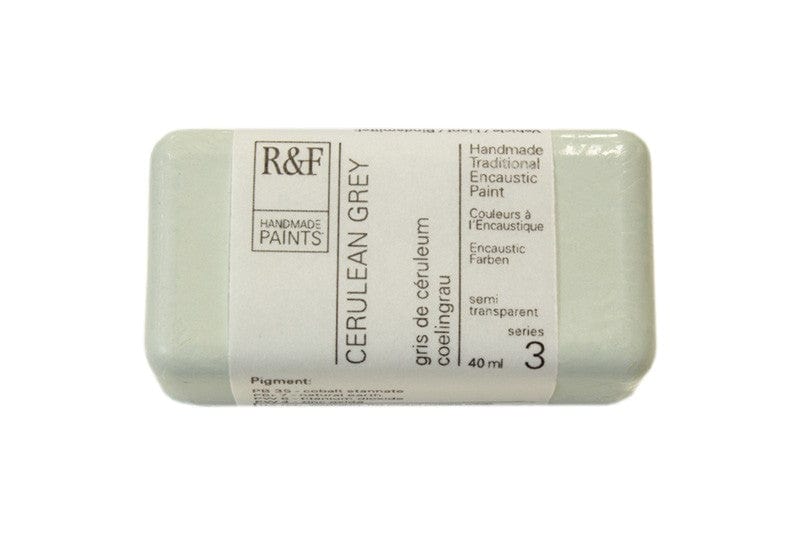R&F Encaustics Cerulean Grey R&F - Encaustic Paints - 40mL Cakes - Series 3