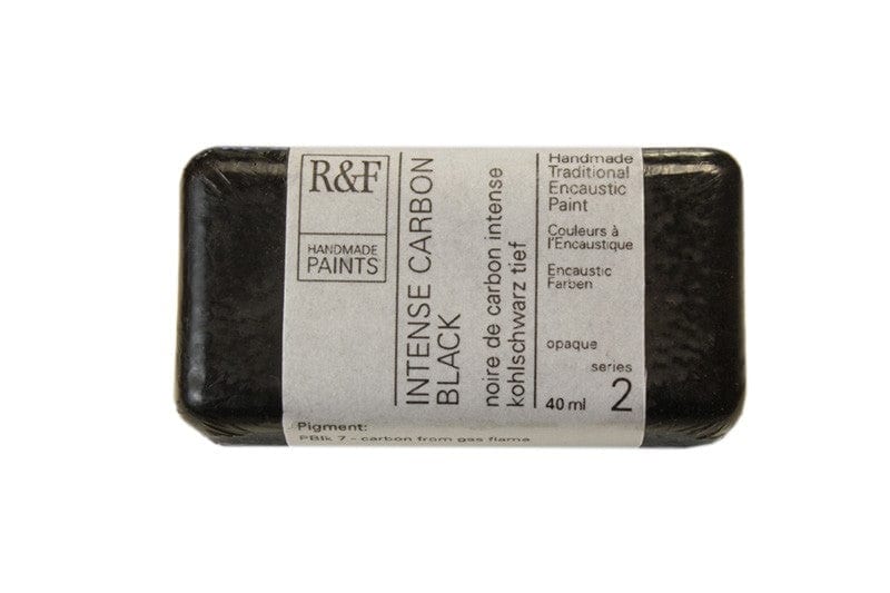 R&F Encaustics Intense Carbon Black R&F - Encaustic Paints - 40mL Cakes - Series 2