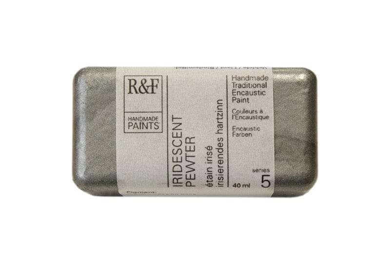 R&F Encaustics Iridescent Pewter R&F - Encaustic Paints - 40mL Cakes - Series 5