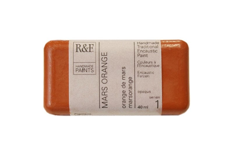 R&F Encaustics Mars Orange R&F - Encaustic Paints - 40mL Cakes - Series 1