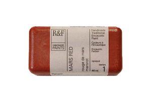 R&F Encaustics Mars Red R&F - Encaustic Paints - 40mL Cakes - Series 1