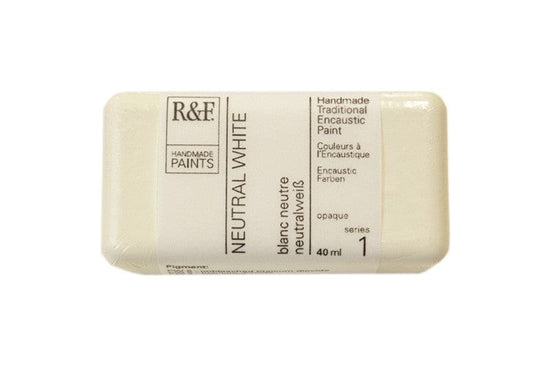 R&F Encaustics Neutral White R&F - Encaustic Paints - 40mL Cakes - Series 1