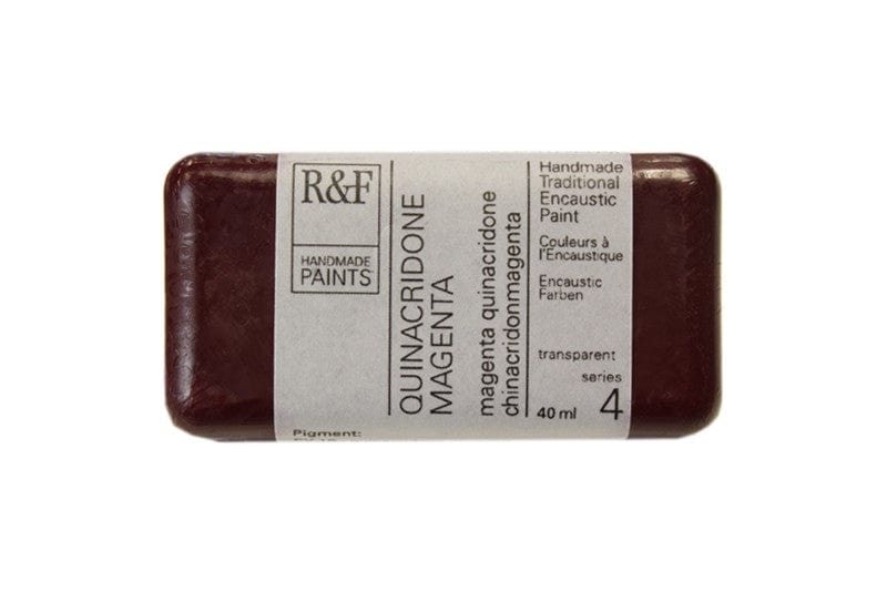 R&F Encaustics Quinacridone Magenta R&F - Encaustic Paints - 40mL Cakes - Series 4