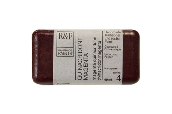 R&F Encaustics Quinacridone Magenta R&F - Encaustic Paints - 40mL Cakes - Series 4