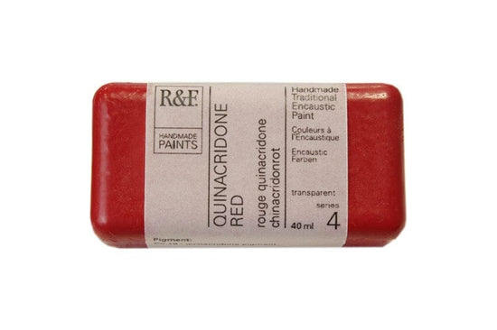 R&F Encaustics Quinacridone Red R&F - Encaustic Paints - 40mL Cakes - Series 4