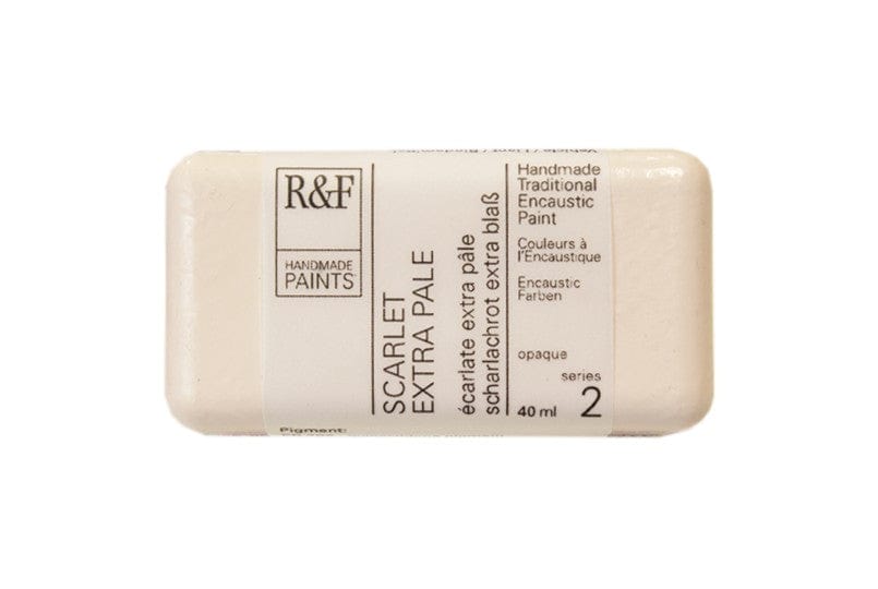 R&F Encaustics Scarlet Extra Pale R&F - Encaustic Paints - 40mL Cakes - Series 2