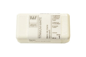 R&F Encaustics Titanium White R&F - Encaustic Paints - 40mL Cakes - Series 1